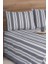 Sport Çizgili Çarşaf + Yastık Kılıfı Seti Çift Kişilik Soft Line Antrasit 2
