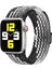 Apple Watch Series Se/10/9/8/7/6/5/4/3/ultra Uyumlu 49MM-46MM-45MM-44MM-42MM Ayarlanabilir Tokalı Örgü Kordon, Gradyan Siyah 1
