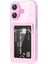 iPhone 16 Kılıf Cardy Şeffaf Kartlık Cepli Kapak 1