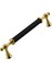 Melis (128 mm - 12.8 cm) Siyah Gold Metal Mobilya Mutfak Çekmece Dolap Dolabı Kulbu Kulpları 4