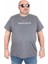 Erkek Büyük Beden Sıfır Yaka Tişört Never Give Up 25140 Antrasit Melanj 1