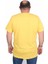 Erkek Büyük Beden Sıfır Yaka Tişört Un Beat En 25146 Sarı 3