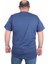 Erkek Büyük Beden Sıfır Yaka Tişört Never 25165 Indıgo 3