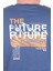 Erkek Büyük Beden Sıfır Yaka Tişört The Future 25138 Indıgo 4