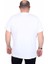 Erkek Büyük Beden Sıfır Yaka Tişört Think Out Box 25163 Beyaz 3