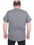 Erkek Büyük Beden Sıfır Yaka Tişört Stand Up 25158 Antrasit Melanj 3