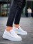 KB-X155 Kuback Beyaz Cilt Detaylı Beyaz Yüksek Taban Günlük Spor Ayakkabı 3