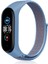 Xiaomi Mi Band 6 Uyumlu Hasır Kordon Kumaş Kayış Cırtcırtlı Kordon - Sarı-Lacivert 1