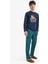 Garfield Pijama Takımı Regular Fit Uzun Kollu Üst Esnek Belli Uzun Alt E0515AX25SP 3