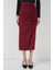 8033 Sandy Yırtmaçlı Etek - Bordo 4