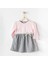 Meow Bebek Elbise Takım Pink Grey 1