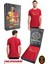 Orijinal Lisanslı Kırmızı Erkek T-Shirt Metin Oktay Baskılı Hediyelik Ahşap Kutulu 1