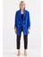 0704 Düğme Detaylı Blazer Ceket - Saks 2