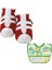 İkili Set, 6-18 Ay İplay Mama Önlüğü Ve 6-12ay Trainer Red Funky Süet Patik 1