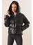 5114 Oversize Deri Mont - Siyah 1