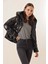5114 Oversize Deri Mont - Siyah 3