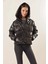 5114 Oversize Deri Mont - Siyah 4
