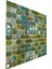 Mutfak Tezgah Arası, Banyo, Havuz, Sauna, Spa ve Iç ve Dış Dekorasyonda Tüm Yüzeyler Için, 25X25 mm ve Yeşil Karışım, 31,5X31,5 cm. Fileli Cam Mozaik. ( 10 File Karo = 1 M2 Fiyatıdır ) 3