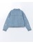 Lcw Kids Gömlek Yaka Çiçek Nakışlı Kız Çocuk Jean Ceket 2