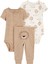Erkek Bebek Body Pantolon Set 3'lü Paket Kahverengi 1