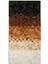 Ombre Desen Siyah, Kahverengi ve Krem Inek Derisi Patchwork Halı 5