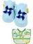 İkili Set, 6-18 Ay İplay Mama Önlüğü Ve 0-6ay Pinwheel Aqua Funky Süet Patik 1