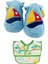 İkili Set, 6-18 Ay İplay Mama Önlüğü Ve 0-6ay Sailboat Funky Süet Patik 1