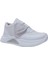 Beyaz Gümüş Kalpli Cırtlı Sneakers Çocuk Ayakkabı 1