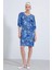 Saks Gül Desenli Midi Elbise 2477 3