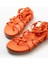 Deri Bayan Sandalet 1001-1001 Orange Bilekten Bağcıklı Kadın Sandalet 5