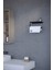 Siyah Modern Korumalı Raflı Paslanmaz Çelik Metal Rulo Kağıt Havluluk Peçetelik Banyo Mutfak Düzenleyici 5
