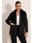 5182 Peluş Detaylı Oversize Şişme Mont Siyah 1
