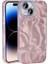 Apple iPhone 15 Kılıf Fırça Desenli ve Taşlı Trix Premium Sert Silikon Kapak 1