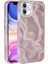 Apple iPhone 12 Kılıf Fırça Desenli ve Taşlı Trix Premium Sert Silikon Kapak 1