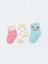 Baby Pembe Baskılı Kız Bebek Soket Çorap 3'lü 1
