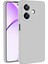 Oppo A3 Uyumlu Silikon Kılıf - Kamera Korumalı Esnek Pastel Renk Kapak - Gri 1