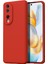 Honor 90 Uyumlu Silikon Kılıf - Kamera Korumalı Esnek Pastel Renk Kapak - Kırmızı 1
