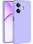Oppo A3 Uyumlu Silikon Kılıf - Kamera Korumalı Esnek Pastel Renk Kapak - Lila 1