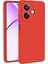 Oppo A3 Uyumlu Silikon Kılıf - Kamera Korumalı Esnek Pastel Renk Kapak - Kırmızı 1