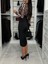 Kadın Dijital Baskılı Full Likralı Kristal Örme Kumaş Drape Detaylı Yırtmaç Dekolteli Midi Boy Elbise 3