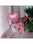 Kalp Folyo Uçan Balon Pembe 2 Adet 45 cm 18 Inç 1