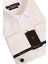 Beyaz 8 Drop Ekstra Uzun Kol Dar Kesim Micro Kumaş Kol Düğmeli Slim Fit Erkek Gömlek - 197-1 2