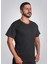 Drop Giyim Bisiklet Yaka Kısa Kol Penye T-Shirt Siyah 1