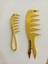 Wax Tarağı 2'li Gold Set Saç Şekillendirici Tarak Berber Salon Tarakları 1