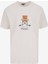 D5SM-TST3996 Kırık Beyaz Bisiklet Yaka Relaxed Baskılı Erkek T-Shirt 1