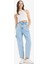 Paperbag Beli Lastikli Bilek Boy Jean Yıkamalı Pantolon E3184AX25SP 4