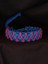 Paracord Mavi Pembe Işlemeli Dans Bileklik 3