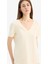 Regular Fit V Yaka Basic Düz Penye Kısa Kollu Tişört W9578AZ25SP 3