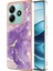 Xiaomi Redmi Note 14 5g Tpu Kılıf Için Imd Mermer Desenli Elektroliz Kaplama Arka Kapak-Mor 002 (Yurt Dışından) 1