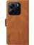 Xiaomi Redmi Note 14 4g (163.25X76.55X8.16MM) Yıkatu YK-005 Cilt Dokunma Duygusu Cüzdan Telefon Kapağı-Kahverengi (Yurt Dışından) 3